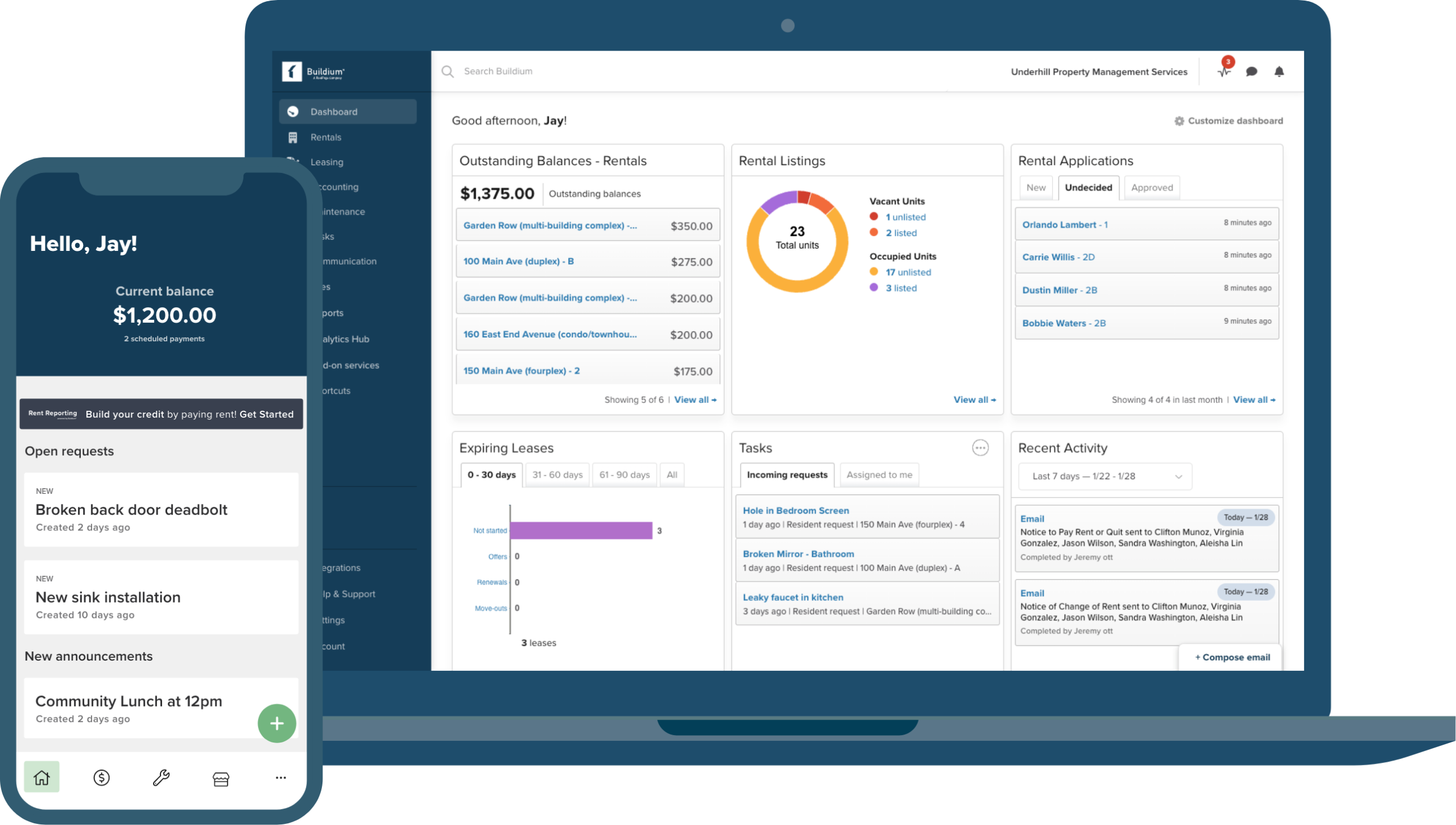 Buildium Dashboard - RentPowellRiver.ca